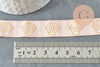 Ruban élastique rose clair or coquilage EFJF,bracelet EVJF,ruban mariage, scrapbooking,16mm, 1/5/10 Mètres G2071