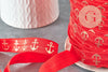 Ruban élastique rouge ancre or EFJF, bracelet EVJF,ruban mariage,fourniture créative,scrapbooking,16mm,1 mètre-G2162