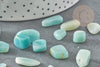 Sable amazonite bleue verte naturelle brute roulée 5~25mm /2~8mm, lithotherapie,jesmonite, X 20gr G0249