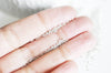 Sable verre blanc argent chips mineral, chips création bijoux et jesmonite nailart,0.6mm , X 10gr G1462