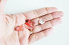 Sable verre quartz cerise roulée 5~10mm,sable verre,lithotherapie,chips quartz cerise,Sachet 20 grammes-G0397