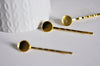 Supports de barrette laiton doré 12mm, support cabochon,barrette dorée,accessoires cheveux, fabrication bijoux,lot de 5 G3495