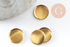 Supports de cabochon rond, fournitures créatives, fournitures cabochon, apprêt laiton brut, sans nickel, diamètre 10mm, X50 G0494