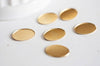 Supports de cabochons ovales 13x18mm laiton brut, fournitures sans nickel, X20 (3,7gr) G0495