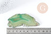 Tranche agate naturelle vert beige bleu 50-110mm, création bijoux pierre décoration X1 G8300