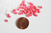 grosses perles rocaille rose clair 4mm,perles rocaille rose opaque, création bijoux,perles verre, x10g G5392