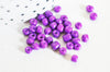 grosses perles rocaille rose fuchsia peintes 4mm, fournitures bijoux, perles rocaille rose opaque, perles verre, création bijoux,lot 10g, G3736