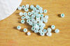 grosses perles rocaille vert nacré,fournitures pour bijoux, perles rocaille vertes, vert opaque, lot 10g, diamètre 4mm G3815