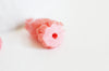 perle main résine rose,perle imitation corail pour fabrication bijoux en bambou de mer naturel,les 2 perles,26.5mm G3854