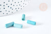 Perle tube howlite turquoise 13mm,perle tube, X10 G0388