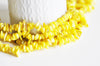 perles coquillage naturel, chips coquillage jaune,coquillage jaune,perle coquillage, 20mm,le fil 76cm,x1 G8049