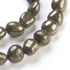 perles pyrite nugget,perles pyrite, fabrication bijoux, pyrite naturelle,nuggets pyrite, 6-12mm, x1 fil de 45 perles - G0410