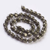 perles pyrite nugget,perles pyrite, fabrication bijoux, pyrite naturelle,nuggets pyrite, 6-12mm, x1 fil de 45 perles - G0410