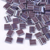 perles rocaille carré verre rectangle violet irisé opaque, perle carré création bracelet, perle tila,4.5mm,2 trous, Les 50 (4.8GR) G6311