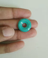 Pendentif donut turquoise sinkiang teinté,pendentif turquoise, pendentif pierre, turquoise naturelle,20mm, l'unité,G2531