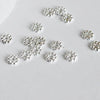 rondelles fleurs laiton argenté, fournitures créatives, perles argentés, création bijoux, perles intercalaires,x 10, 5mm-G0946